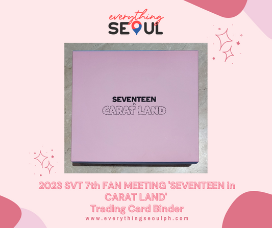 2023 SVT 7th FAN MEETING 'SEVENTEEN in CARAT LAND' Trading Card Binder